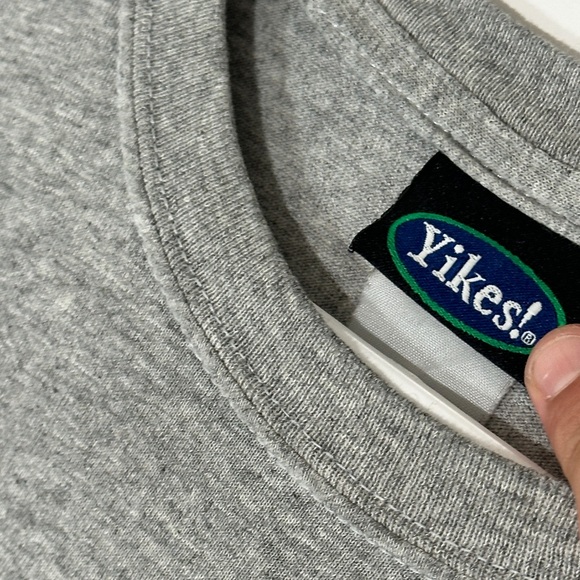 Vintage Elon University Phoenix T-Shirt Elon College Gray Large Distressed 1990s - Picture 5 of 13